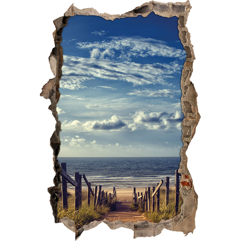 East Urban Home Wandtattoo Weg zum Strand am Meer